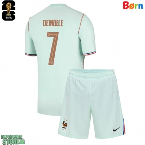 Frankrig Ousmane Dembele #7 Replika Babytøj Udebanesæt Børn VM 2026 Kortærmet (+ Korte bukser)